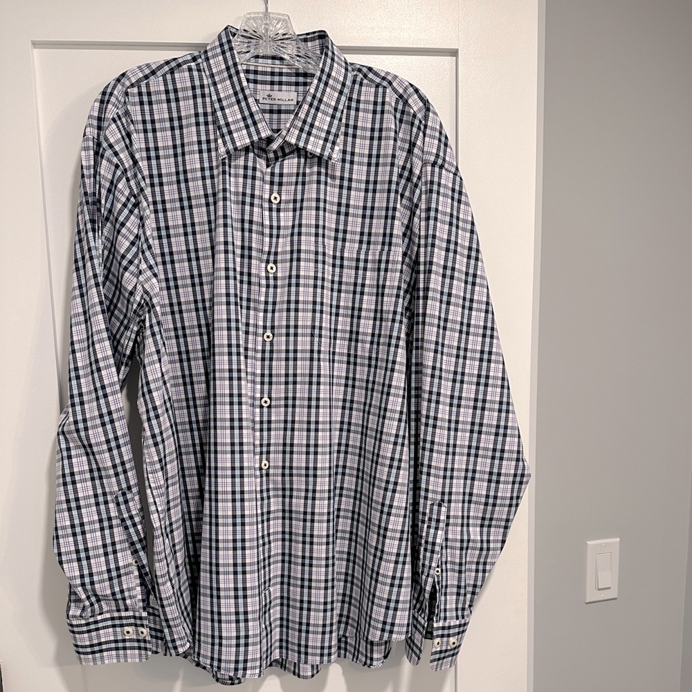 Peter Millar Long Sleeve Collared Button Down, Xx… - image 6